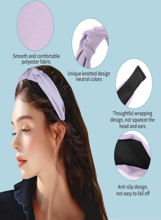 obeoby 8Pcs Headbands for Women, Knotted Headbands Valentines Day Gifts for Teen Girls Light Solid Color Series Hair Accessories Trendy Stuff - Image 4